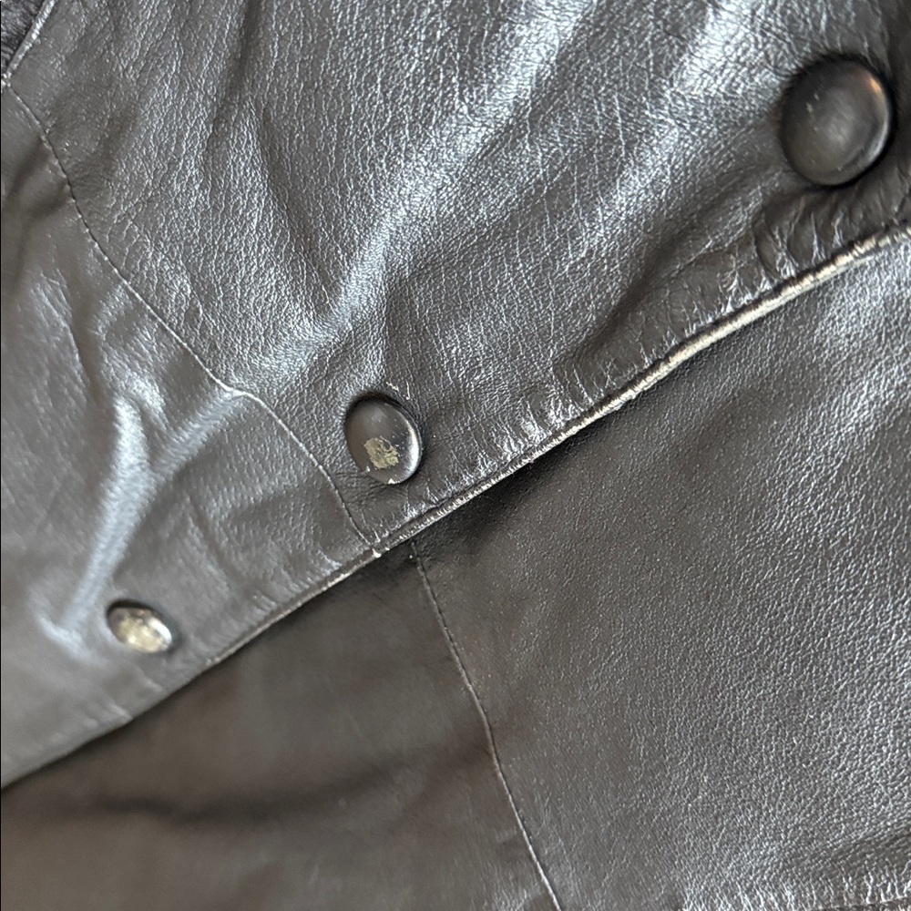 Wilson black leather jacket paisley burnout 80s 90s Whimsigoth dark romantic S - Picture 7 of 16